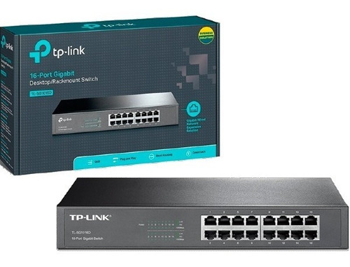 SWITCH TP LINK TL-SG1016D RACKMOUNT 16 PORT 10/100/1000