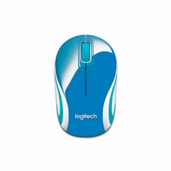 MOUSE LOGITECH INALAMBRICO MINI M187 AZUL 1000DPI (910-005360)
