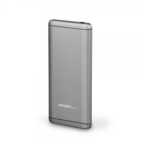 CARGADOR PORTATIL PARA CELULAR (POWER BANK) ARGOM PLATA ARG-PB-1125SL