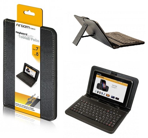 ESTUCHE PARA TABLET CON TECLADO ARGOM ARG-KB-0180