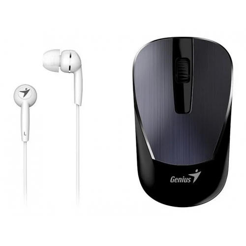 MOUSE Y AURICULAR GENIUS COMBO MH-7018 BLACK-WHITE 31280006401