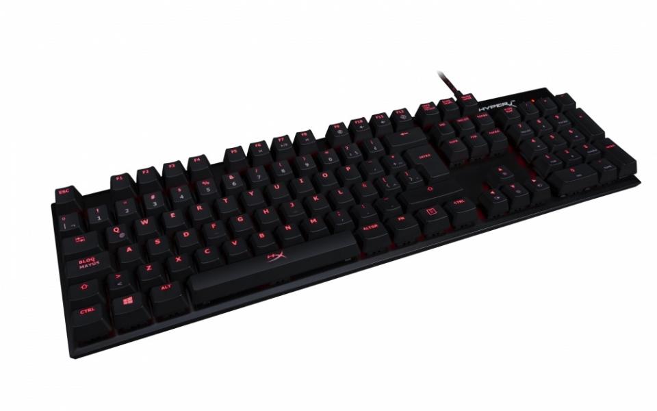 TECLADO KINGSTON GAMER MECANICO HYPERX ALLOY CHERRY MX ROJO ILUMINADO HX-KB1RD1-LA/A4-CN