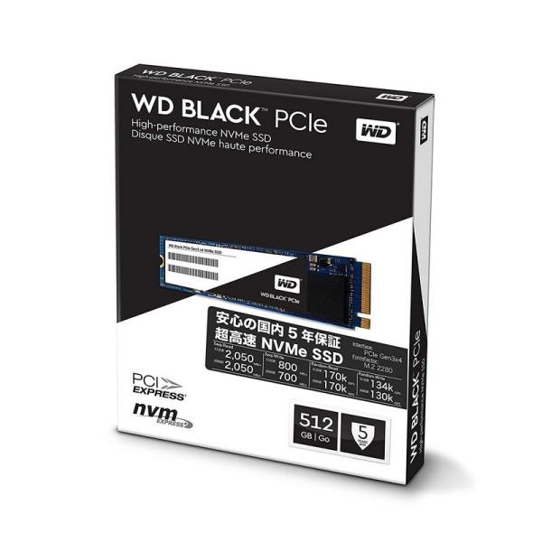UNIDAD ESTADO SOLIDO WD BLACK WDS512G NVMe PCIe M.2