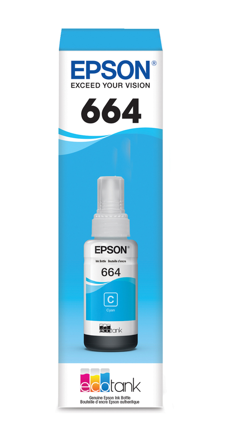 BOTELLA DE TINTA EPSON CYAN T664220