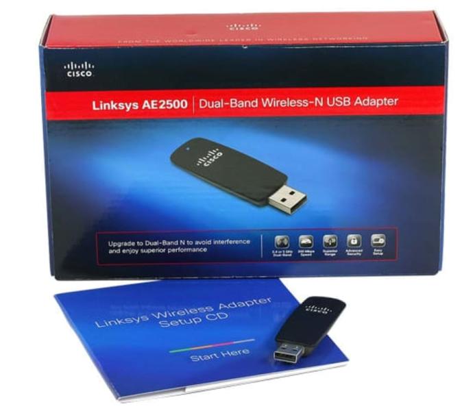 ADAPTADOR DUAL BAND INALAMBRICO LINKSYS AE2500-LA