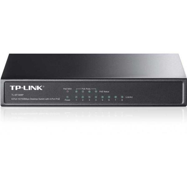 SWITCH TP LINK 8 PUERTOS 10/100/1000 TL-SG1008P 4 PUERTOS PoE