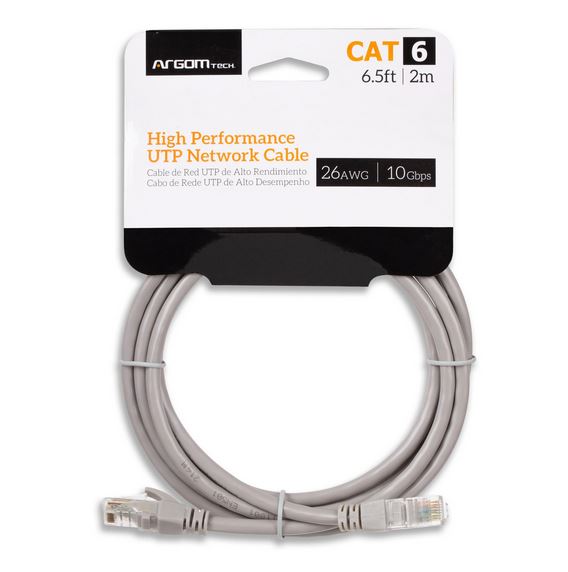 CABLE ARGOM DE RED CAT6E 6.5F7 2M GREY ARG-CB-1552