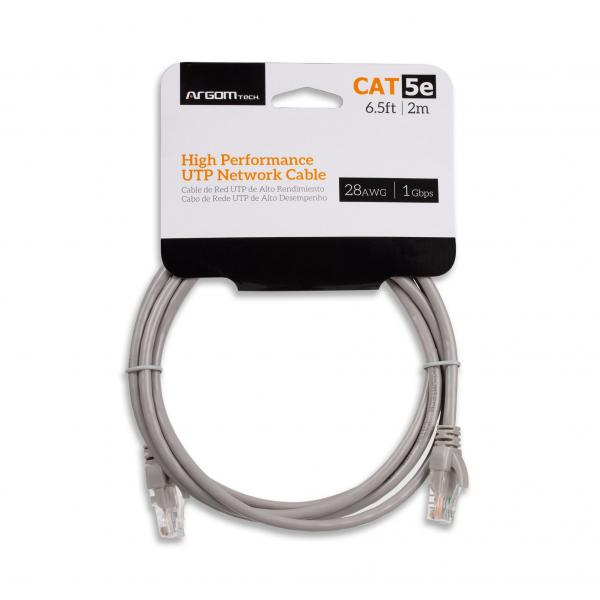 CABLE ARGOM DE RED CAT5E 6.5" 2M GREY ARG-CB-1502