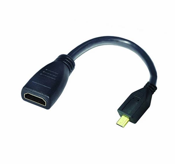 CABLE ARGOM MICRO HDMI MACHO A HDMI HEMBRA 6" ARG-CB-0054