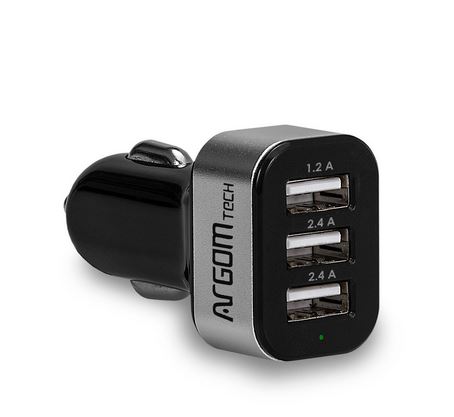 CARGADOR PARA AUTO ARGOM USB BLACK ARG-AC-0113BK