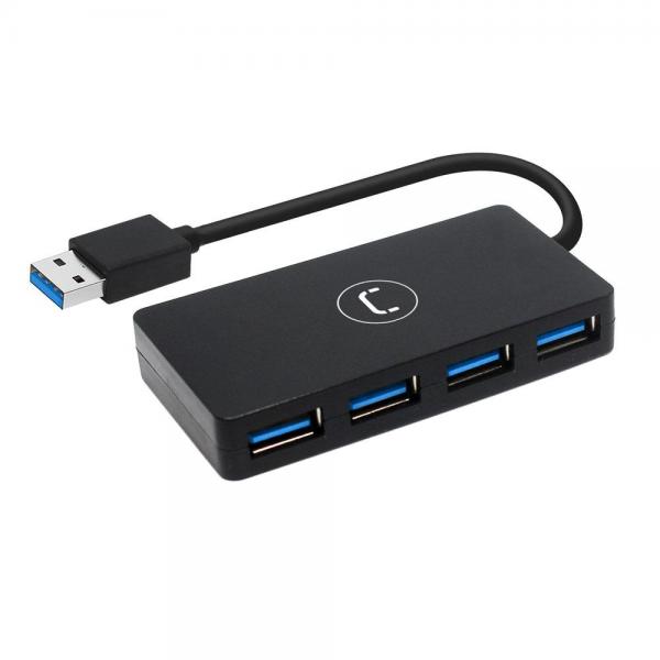 HUB UNNO TEKNO 4 PUERTOS USB 3.0 HB1011BK