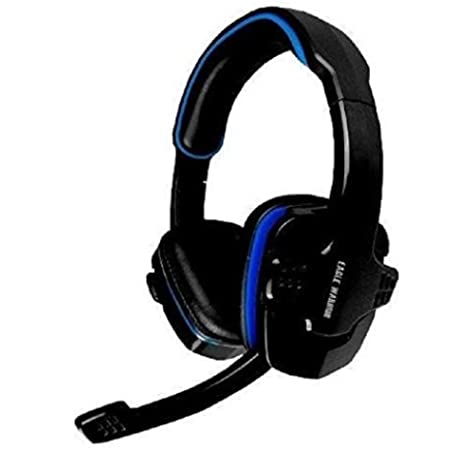 HEADSET GAMER EAGLE WARRIOR HS-501 BLUE CON MICROFONO 3.5 MM BLACK + BLUE