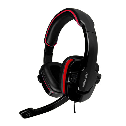 HEADSET GAMER EAGLE WARRIOR HS-501 RED CON MICROFONO 3.5 MM BLACK + RED
