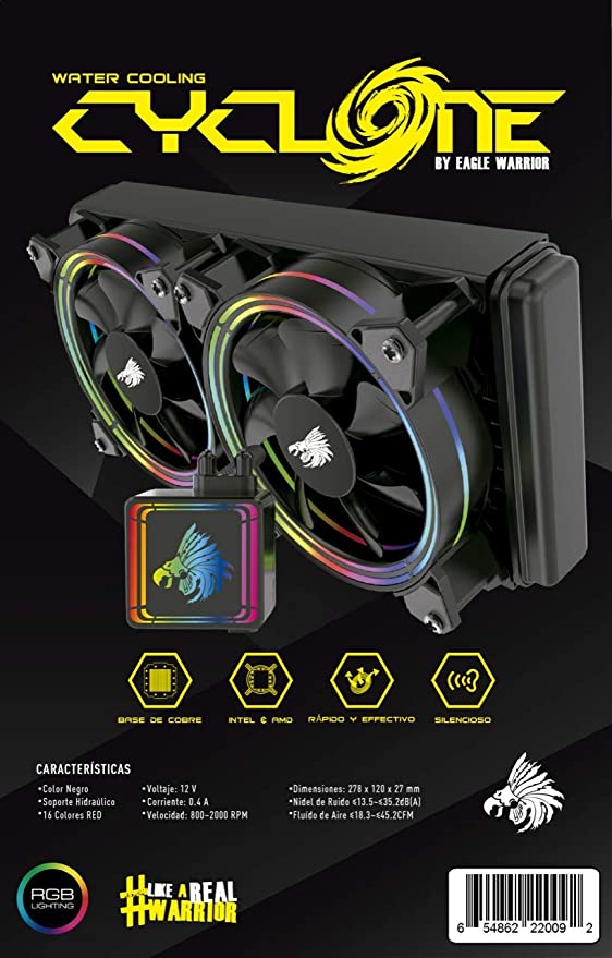 ENFRIAMIENTO LIQUIDO EAGLE WARRIOR CYCLONE 240 FCFWT24