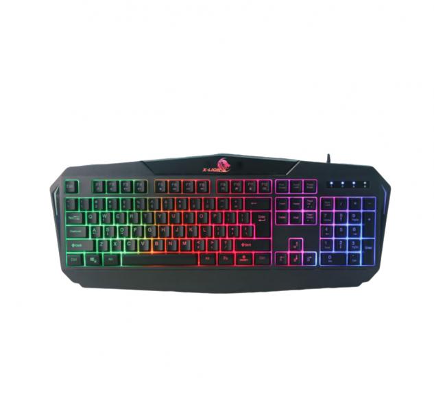 TECLADO GAMER X-LION USB KB-210 ONE COLOR RAINBOW W19 KEY NO GHOSTING FUN