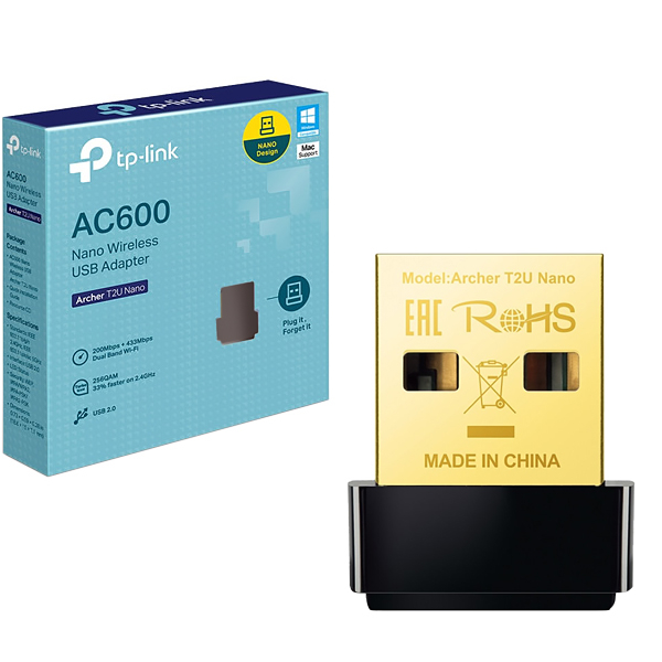 ADAPTADOR TP LINK AC600 NANO ARCHER T2U