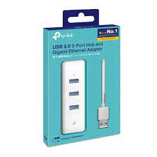 ADAPTADOR TP LINK USB 3.0 3 PUERTO HUB & GIGABIT ETHERNET UE330
