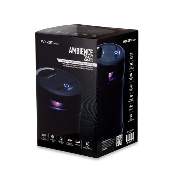 PARLANTE ARGOM AMBIENCE 360 INALAMBRICO ARG-SP-3365BK