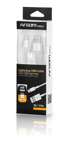CABLE ARGOM L5 LIGHTNING IPHONE CABLE 3FT ARG-CB-0037