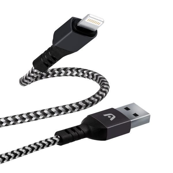 CABLE ARGOM DURA FORMA LIGHTING A USB 2.0 1.8M/6FT BLACK ARG-CB-0023BK