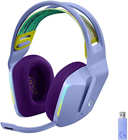 HEADSET LOGITECH GAMER G733 INALAMBRICO LIGHTSPEED LILAC 981-000889