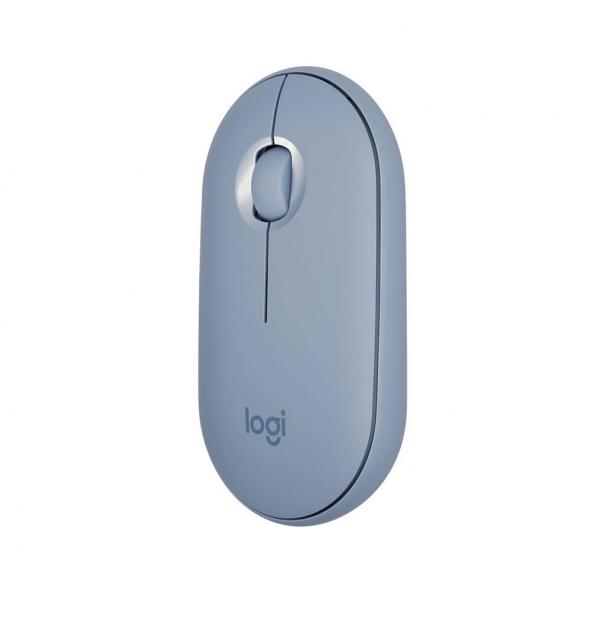 MOUSE LOGITECH INALAMBRICO PEBBLE M350 BLUE/GRY 910-005773