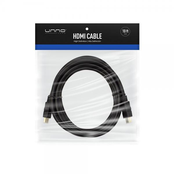 CABLE UNNO TEKNO HDMI 3M / 10FT CB4110BK