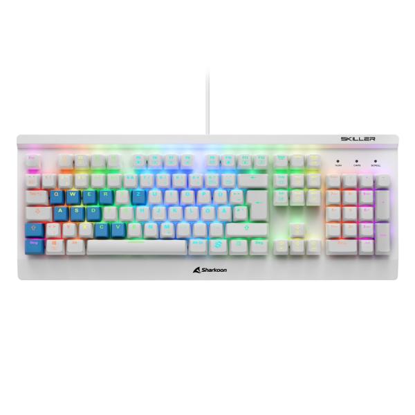 TECLADO SHARKOON USB SKILLER MECH SGK3 WH KAILH RED 4044951031221