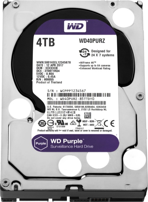 HD INTERNO 4TB 3.5 WD PURPLE WD42PURZ