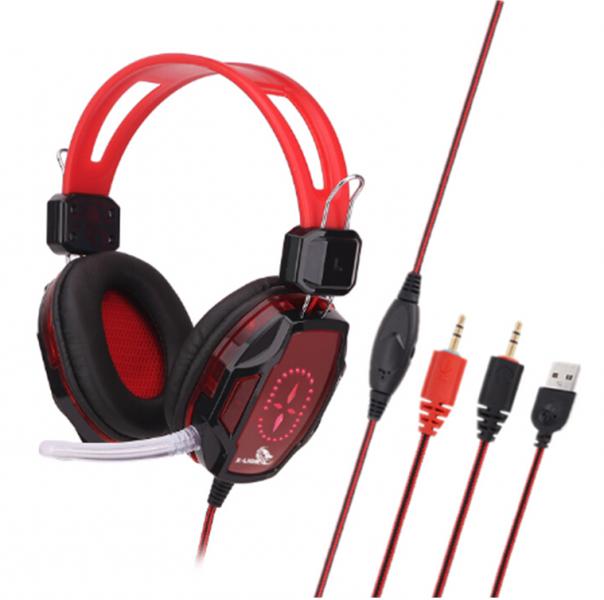 HEADSET GAMER X-LION CON MICROFONO RED/BLACK HP-900 3.5M