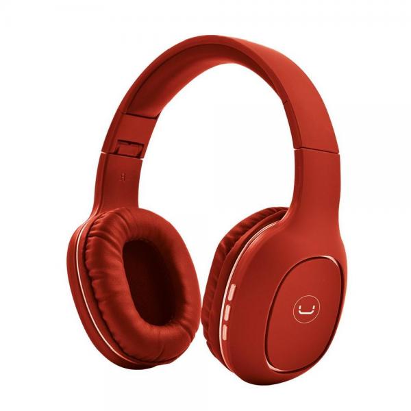 HEADSET UNNO TEKNO OVAL BT CON MICROFONO ROJO HS7408RD