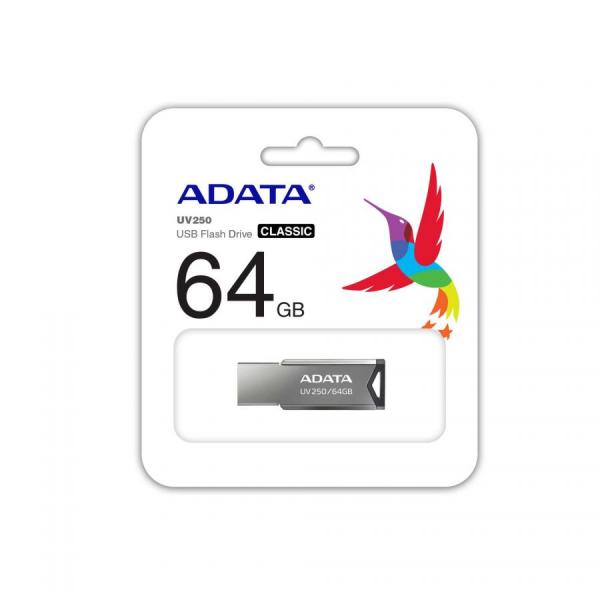 MEMORIA USB 64GB ADATA BLACK AUV250-64G-RBK
