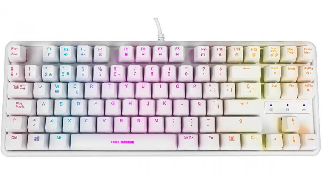 TECLADO EAGLE WARRIOR VALKIRA MECANICO BLUE SWITCH WHITE KGB682U0001