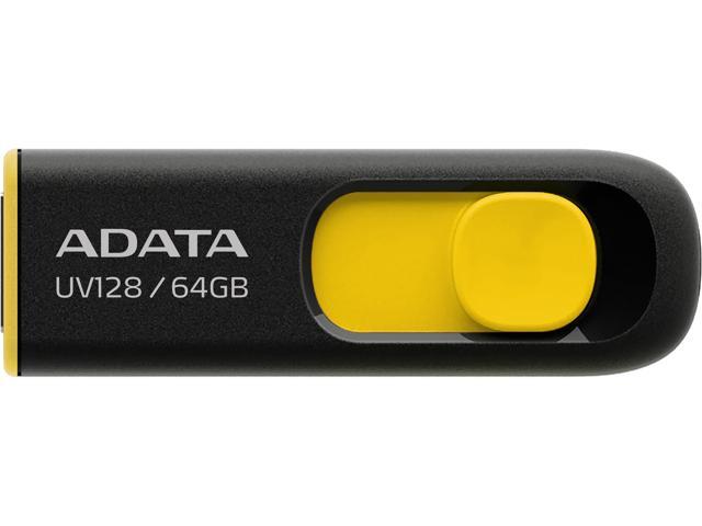 MEMORIA USB 64GB ADATA BLACK+YELLOW AUV128-64G-RBY