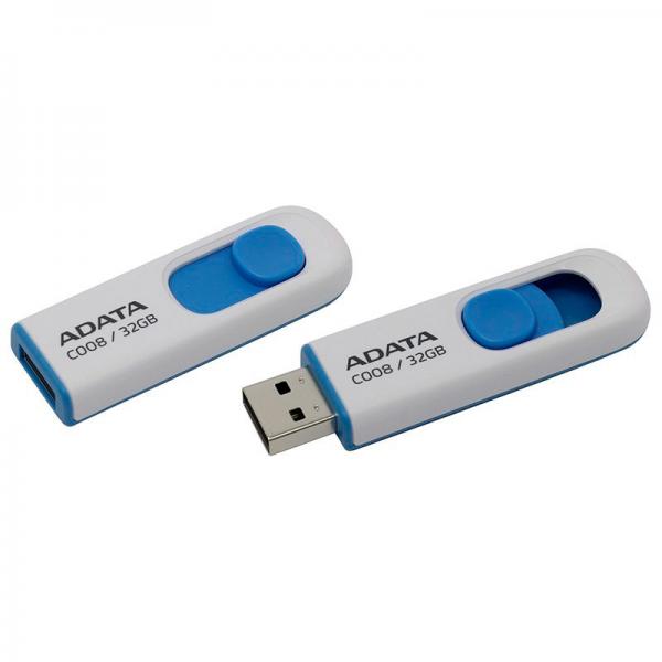 MEMORIA USB 32GB 2.0 ADATA AC008-32G-RWE WHITE+BLUE