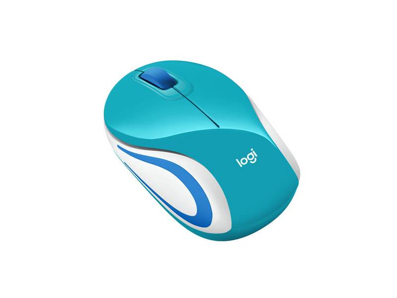 MOUSE LOGITECH MINI M187 BRIGHT TEAL 1000DPI