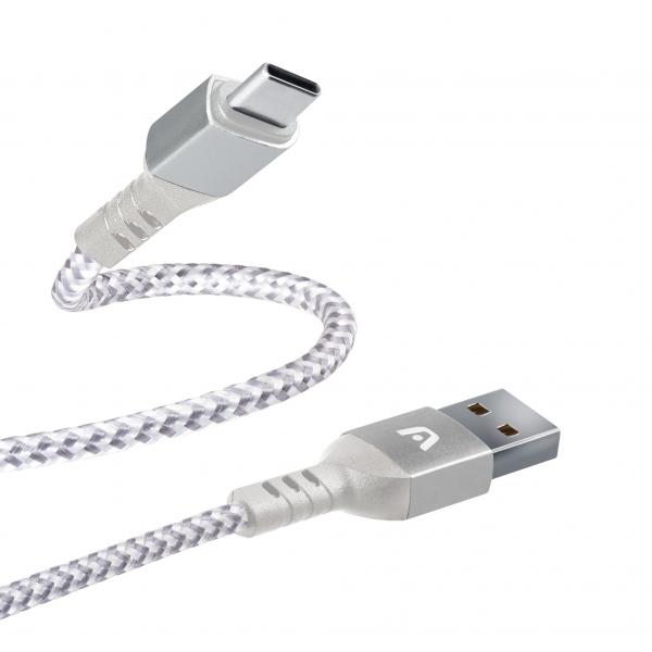 CABLE ARGOM DURA FORMA TYPE-C A USB 2.0 NYLON BRAIDED 1.8/6FTARG-CB-0025WT