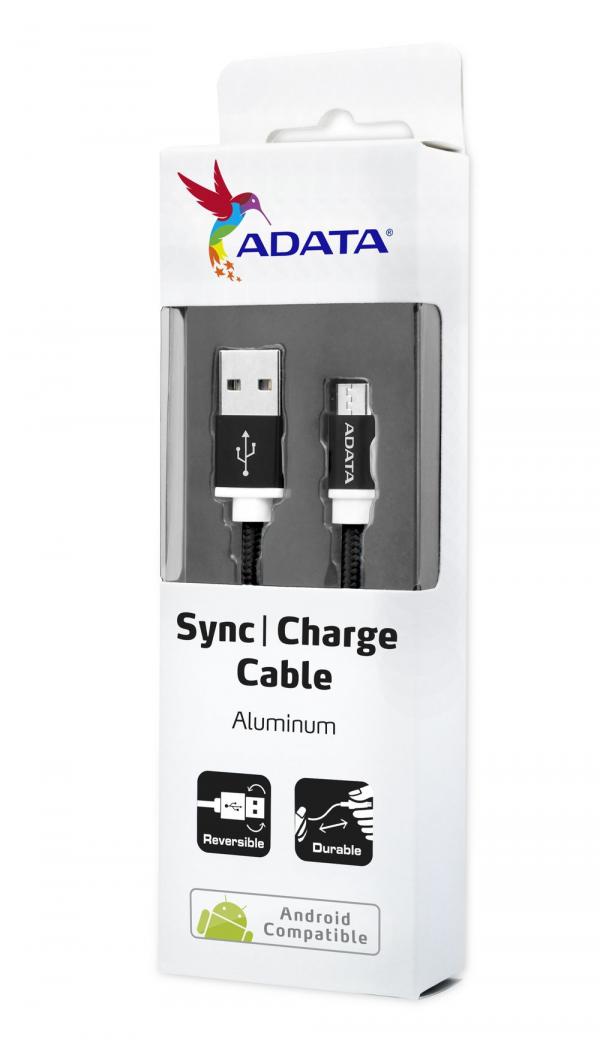 CABLE ADATA MICRO USB BLACK AMUCAL-100CMK-CBK