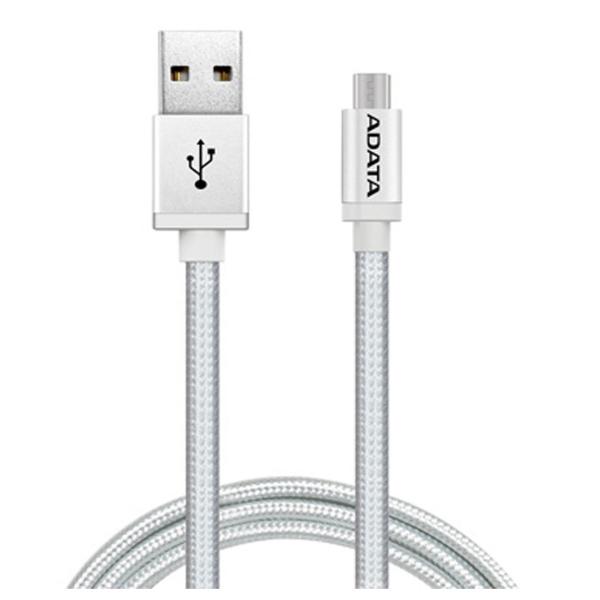 CABLE ADATA MICRO USB SILVER AMUCAL-100CMK-CSV