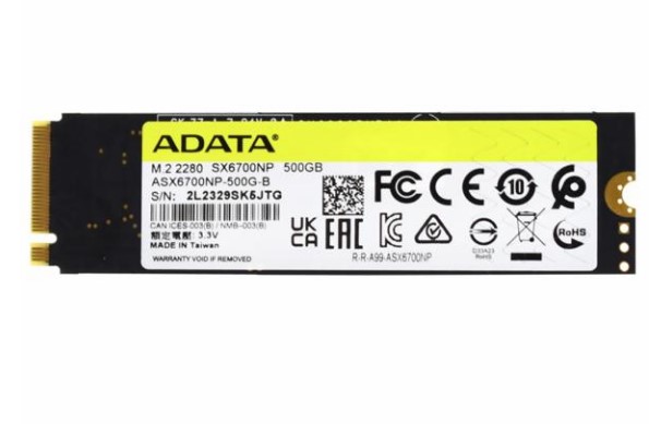 HD INTERNO 500GB SOLIDO M.2 ADATA ASX6700NP-500G-B