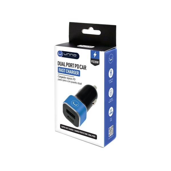 ADAPTADOR UNNO TEKNO PARA AUTO TYPE A & C PD28W PW5025BK