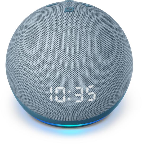 PARLANTE AMAZON ECHO DOT (4TH GEN) WITH CLOCK BLUE B085M66LH1