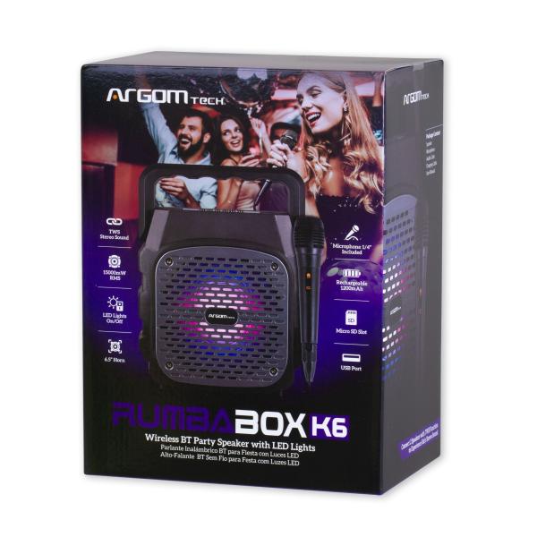PARLANTE ARGOM RUMBABOX K6 BT ARG-SP-3042BK