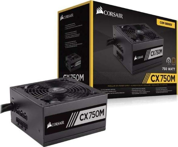 FUENTE DE PODER CORSAIR CX750M 750W 80 PLUS BRONZE SEMI-MODULAR CP-9020222-NA