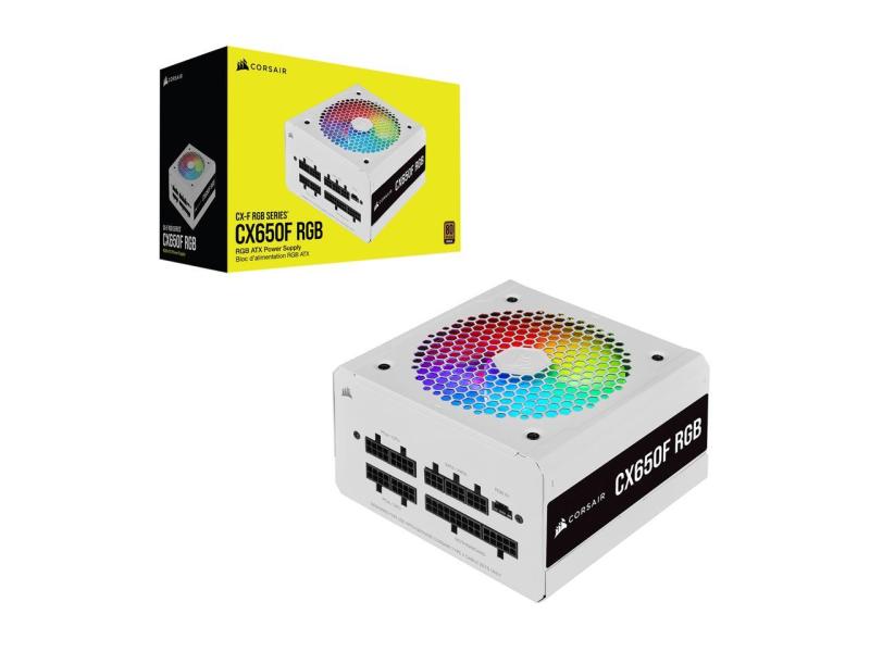 FUENTE DE PODER CORSAIR CX650F WHITE 80 PLUS BRONZE FULL MODULAR CP-9020226-NA