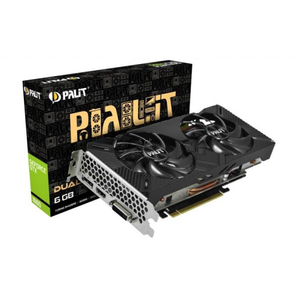 TARJETA DE VIDEO PALIT GTX1660 DUAL 6GB DDR5 DVI HDMI DP NE51660018J9-1161C
