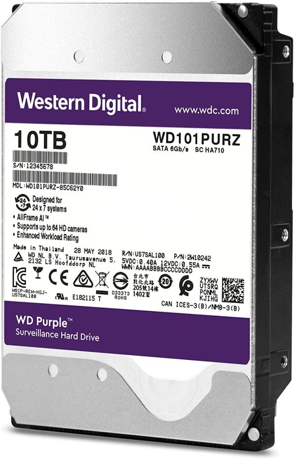 HD INTERNO 10TB 3.5 WD PURPLE WD101PURP
