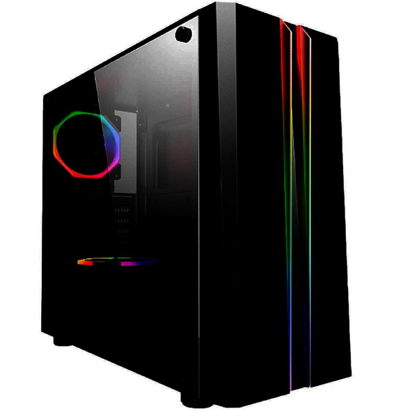 CASE GAMER EAGLE WARRIOR TLALOC CG05R RGB FRONT CG05RDRA001C+FUENTE DE PODER EAGLE WARRIOR WHITE 600W PK600RSF001X