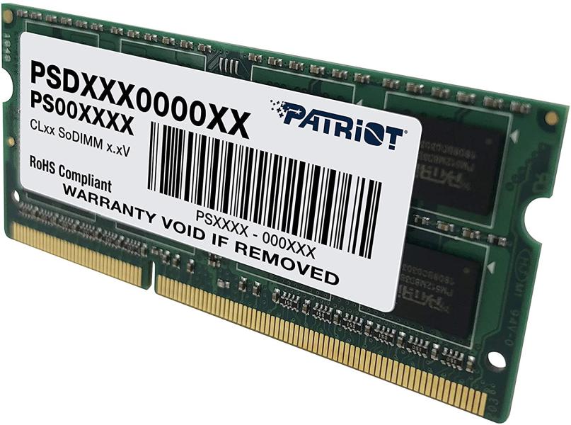 MEMORIA LAPTOP 8GB DDR3 1600MHZ PATRIOT PSD38G1600L2S SL 8GB