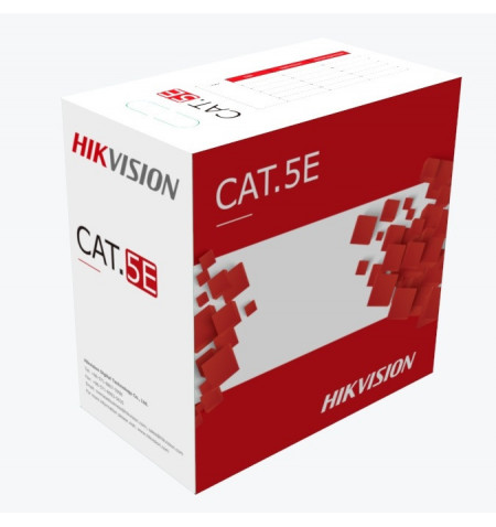 CABLE UTP CAT 5E EXTERIOR DS-1LN5EO-UU/E(O-STD) 23AWG UL HIKVISION 305 MTS 100% COBRE